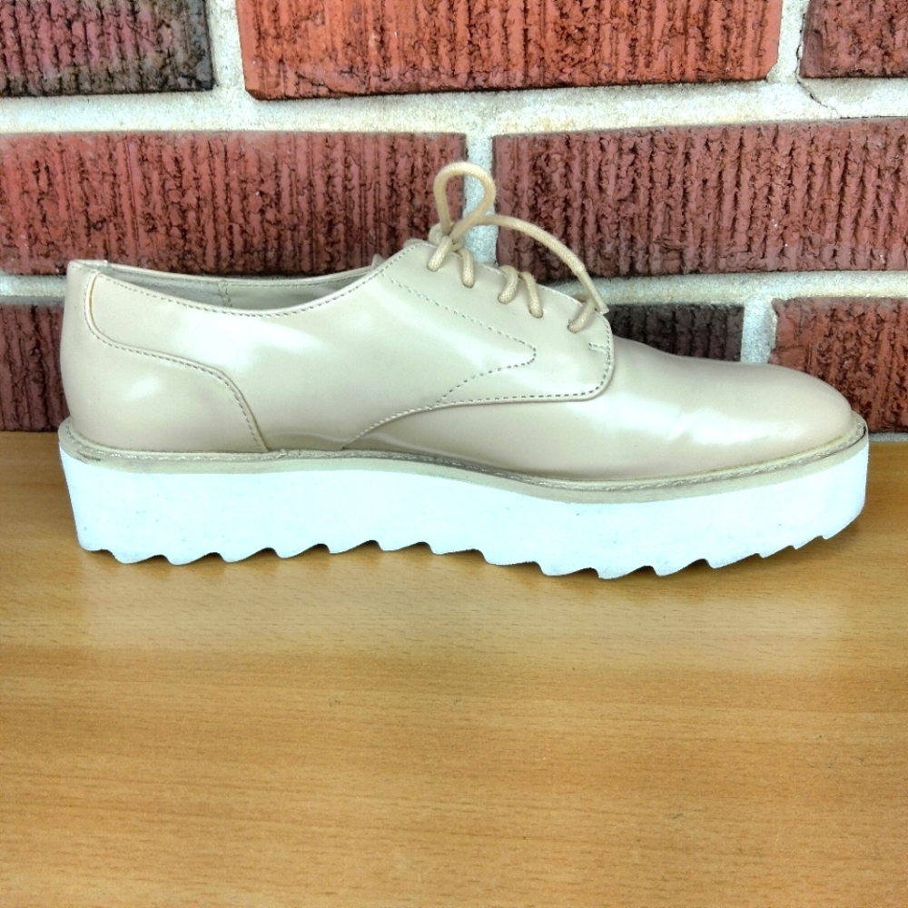 Zara Basic Collection Beige Platform Brouges Oxfo… - image 6